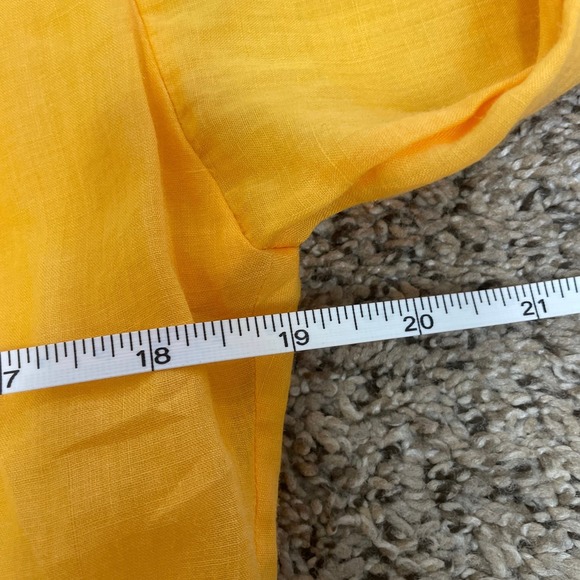 Frame Pleated Long-Sleeve Kaftan Maxi Dress in Yellow Orange Womens Small - Picture 10 of 11